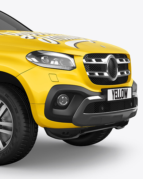 Luxury Pickup Truck Mockup   Half Side View PSD #6