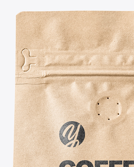 Kraft Paper Coffee Bag Mockup PSD #4