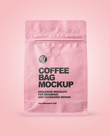 Kraft Paper Coffee Bag Mockup PSD #6