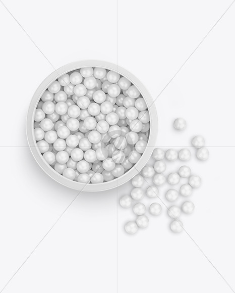 Cosmetic Jar with Powder Balls Mockup PSD #1