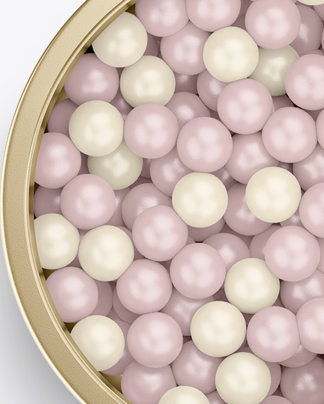Metallic Jar with Powder Balls Mockup PSD #1