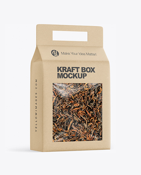 Kraft Box with Tea Mockup PSD #2