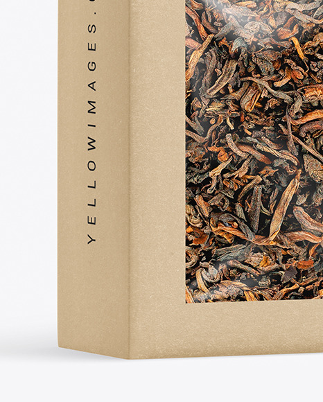 Kraft Box with Tea Mockup PSD #6