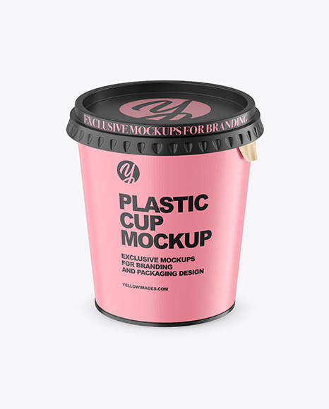 Matte Plastic Cup Mockup PSD #2