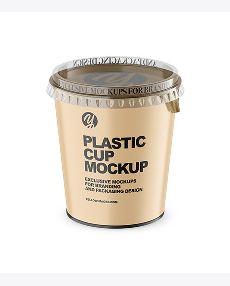 Matte Plastic Cup Mockup PSD #1