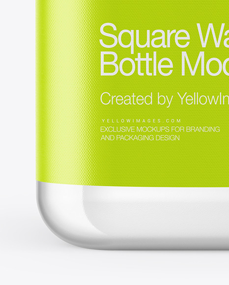 Square Water Bottle Mockup PSD #7