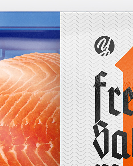 Plastic Tray With Salmon Fillet Mockup PSD #5