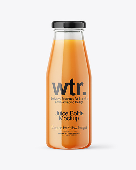 Carrot Juice Bottle Mockup