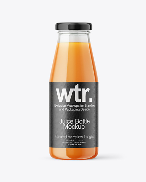 Carrot Juice Bottle Mockup PSD #2