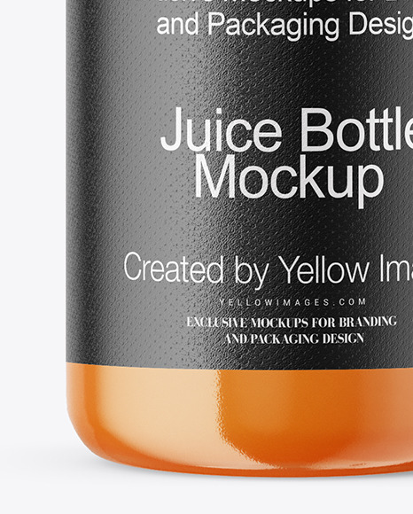 Carrot Juice Bottle Mockup PSD #6