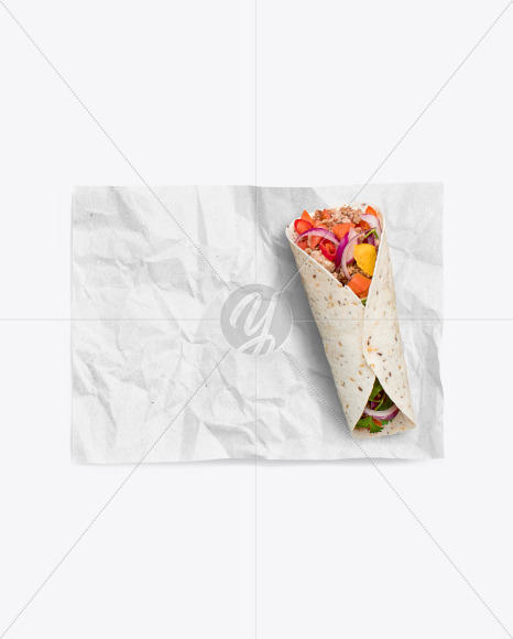 Paper Wrapper With Mince Wrap Mockup PSD #1