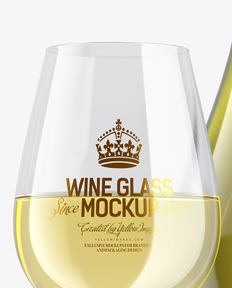 Antique Green Wine Bottle With Glass Mockup PSD #6