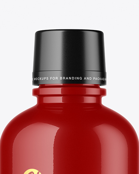 Glossy Bottle Mockup PSD #2