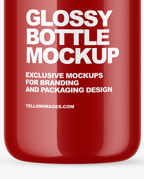Glossy Bottle Mockup PSD #1