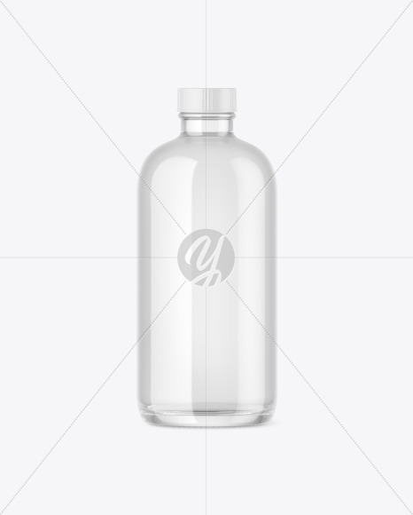 Clear Glass Bottle Mockup PSD #1