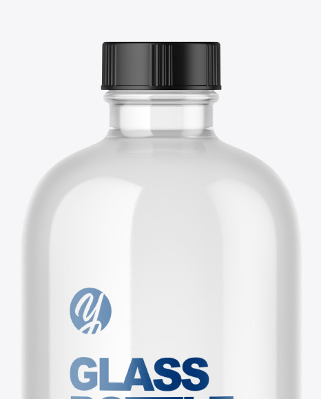 Clear Glass Bottle Mockup PSD #3