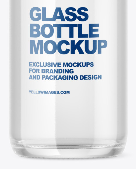 Clear Glass Bottle Mockup PSD #4