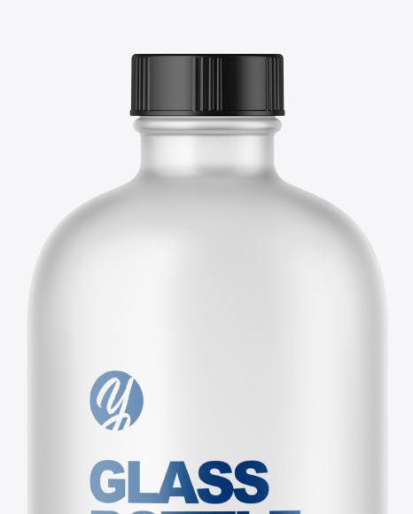 Frosted Glass Bottle Mockup PSD #3