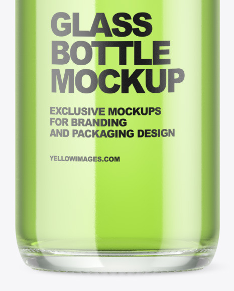 Clear Glass Bottle Mockup PSD #1