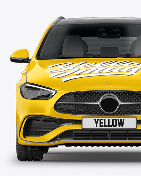 Station Wagon Mockup - Front View