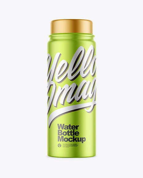 Matte Metallic Bottle Mockup