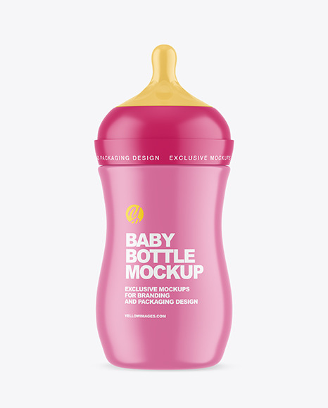 Matte Baby Bottle Mockup PSD #6