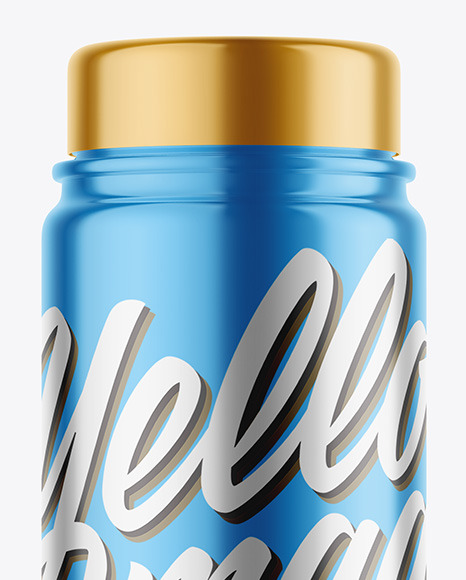 Glossy Metallic Bottle Mockup PSD #1