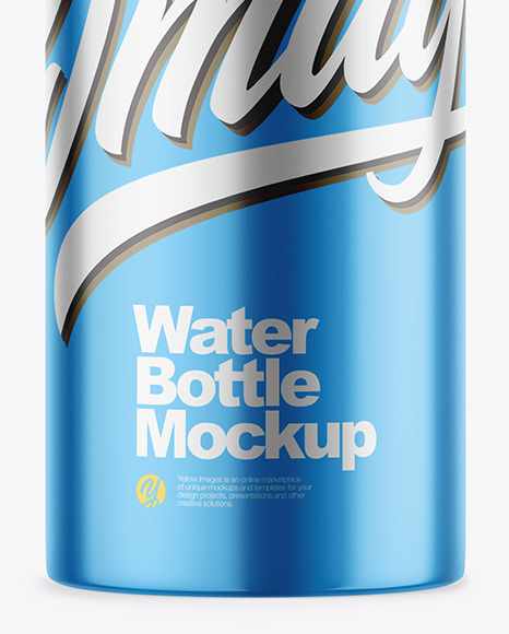 Glossy Metallic Bottle Mockup PSD #6