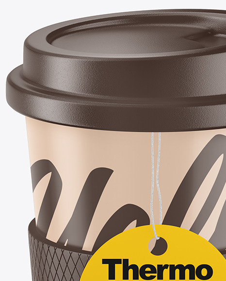 Thermocup With a Spoon Mockup PSD #2