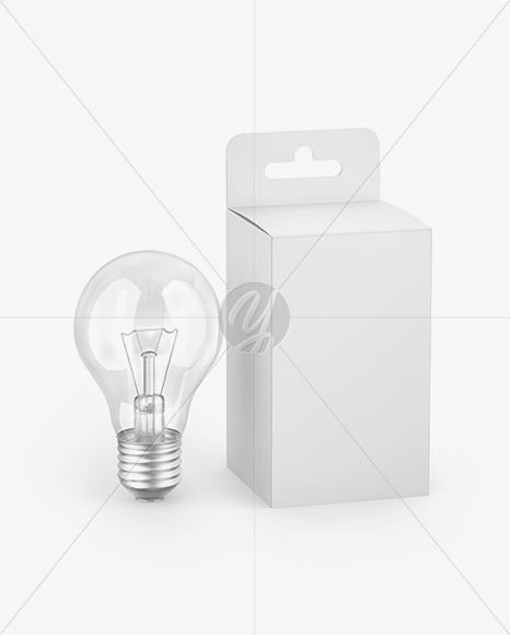 Bulb W  Paper Box Mockup PSD #1