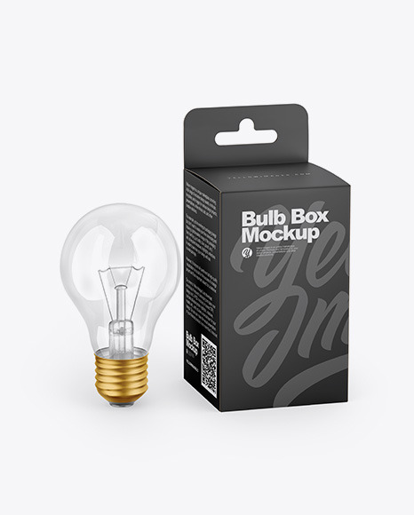 Bulb W  Paper Box Mockup PSD #3