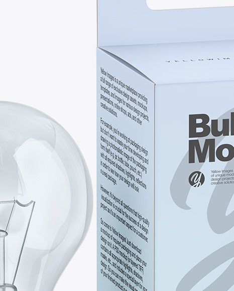 Bulb W  Paper Box Mockup PSD #4