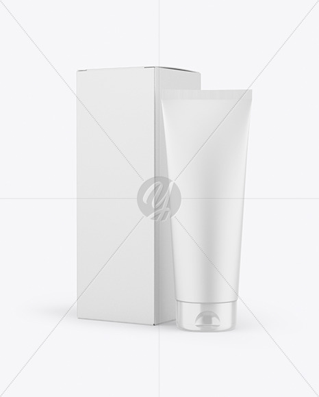 Cosmetic Tube with Box Mockup PSD #3