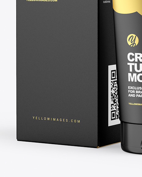 Cosmetic Tube with Box Mockup PSD #2