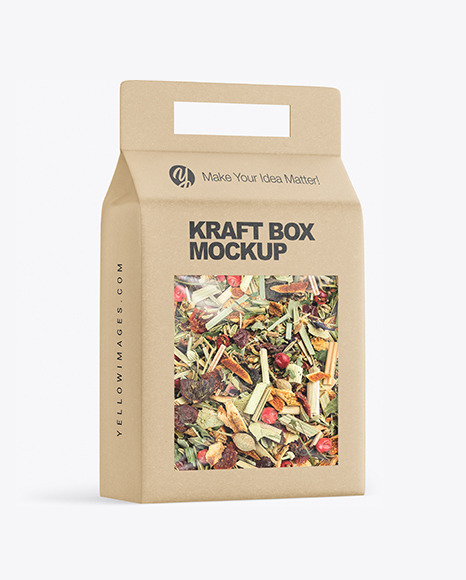 Kraft Box with Herbal Tea Mockup PSD #2
