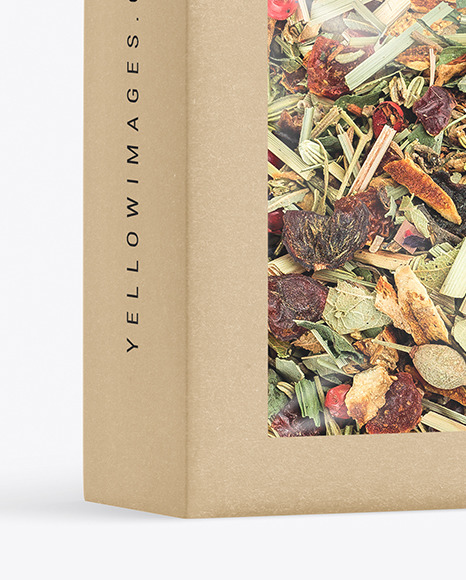 Kraft Box with Herbal Tea Mockup PSD #6
