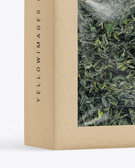 Kraft Box with Green Tea Mockup PSD #6