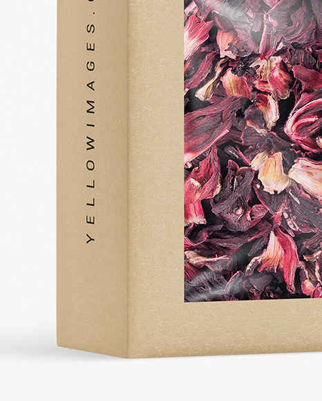 Kraft Box with Flower Tea Mockup PSD #6