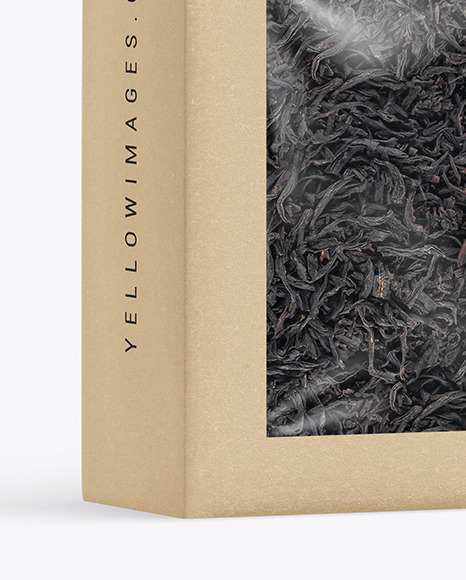 Kraft Box with Black Tea Mockup PSD #6
