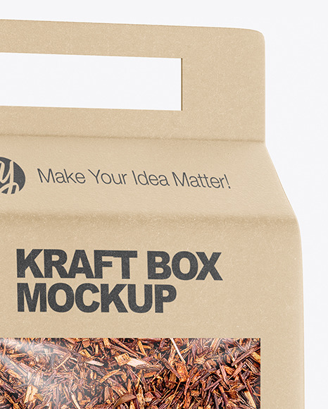 Kraft Box with Rooibos Tea Mockup PSD #1