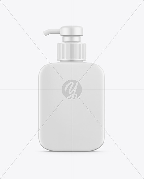 Plastic Bottle with Pump Mockup PSD #3