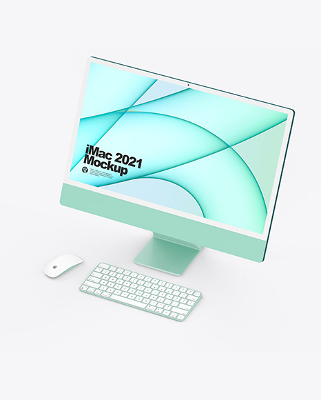 iMac 24” Mockup PSD #1