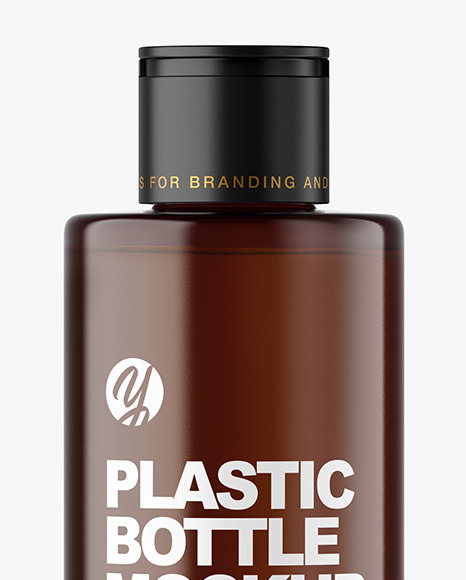 Amber Cosmetic Bottle Mockup PSD #6
