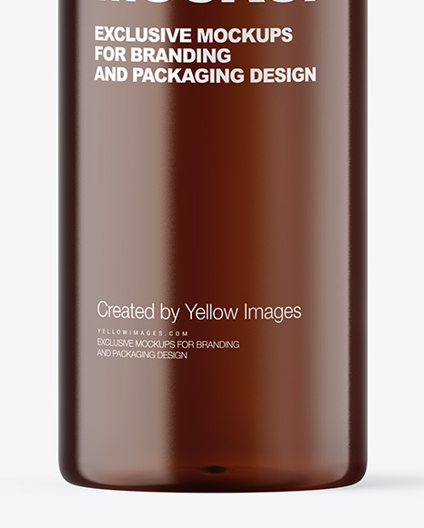 Amber Cosmetic Bottle Mockup PSD #7