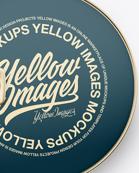 Tin Can with Paper Label Mockup PSD #1