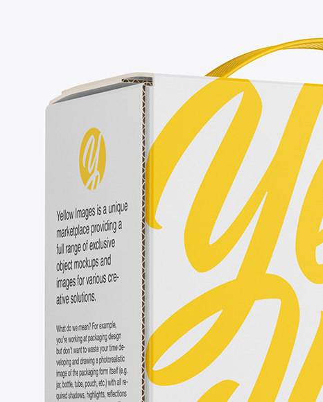 Carton Package with Handle Mockup PSD #2