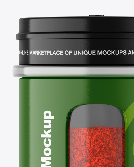 Glossy Spice Jar w  Paprika Mockup PSD #2