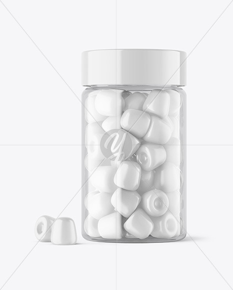 Plastic Bottle with Gummies Mockup PSD #3