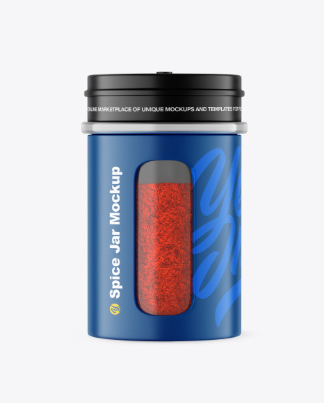 Matte Spice Jar w  Paprika Mockup PSD #2