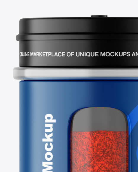 Matte Spice Jar w  Paprika Mockup PSD #3